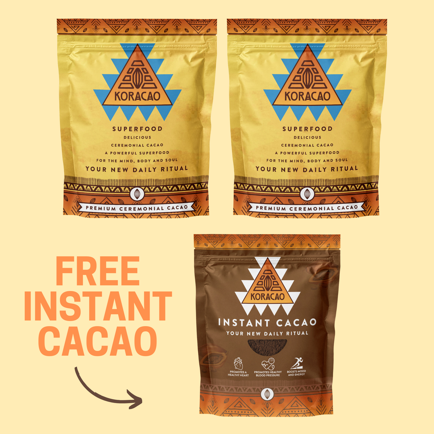 Buy 2 Get 1 Instant Ceremonial Cacao Free